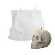 Halloween Candle Mold for Making Skull Scented Candle Mold Handmade Soap Plasters Handcrafts Resin Casting Silicone Mold