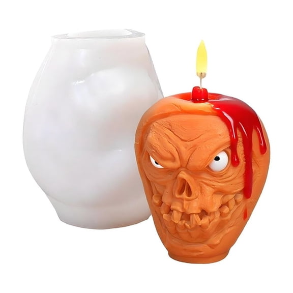 Halloween Candle Molds Casting Molds Epoxy Resin Molds Ornament Molds Plasters Molds Skulls Silicone Mould