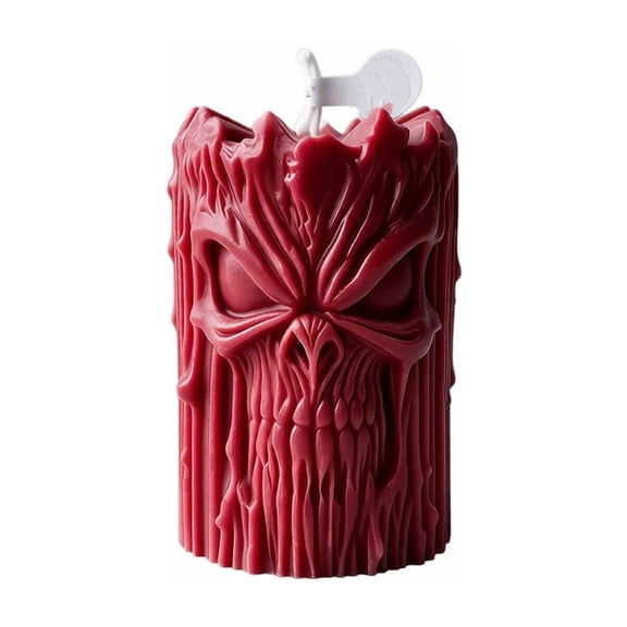 Halloween Candle Spooky Gothic Red Scented Pillar Candle for Home Party Table Decor Halloween Gift for Adults