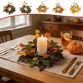 thumbnail image 1 of Halloween Candle Wreath with Maple Leaves and Roses, Decorative Candle Holder for Tabletop, Thanksgiving Harvest Party Centerpiece, Lazyguy, 1 of 6