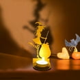 thumbnail image 1 of Halloween Candles Holder Halloween Decorations Spooky Black Ghost Tealight Candle Holders with Shadow Vintage Scary Candle Stands Table Decor, 1 of 5