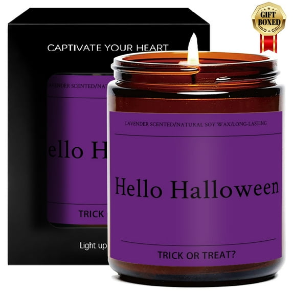 Halloween Candles,Perfect Halloween Gifts, Halloween Home Decor Decoration,Candle Gifts for Man Woman Friends Mom Dad Son Daughter Bestie Coworker,Halloween Favors-1Pc Lavender Candle
