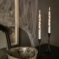 thumbnail image 1 of Halloween Candles Set of 2,Soy Wax Printed Stick Candles with Pumpkin & Ghost Designs,Spooky Tabletop Decor,Flameless Safe Ornaments for Home Party (White,Orange,Pink,9.84in), 1 of 6