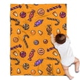 thumbnail image 1 of Halloween Candy Assortment Pattern Blanket,Comfortable Soft Lamb Wool Throw Blanket,All Season,Warm Lightweight Blankets for Sofa Bed Couch Living Room Chair,30"x40", 1 of 4