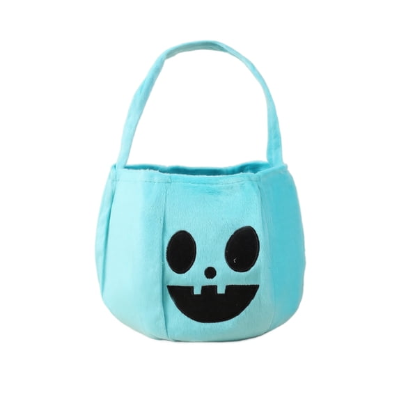 Halloween Candy Bag, Ghost Pumpkin Blue Handheld Tote for Festival Party Costume Prop Candy Snack Storage Decoration