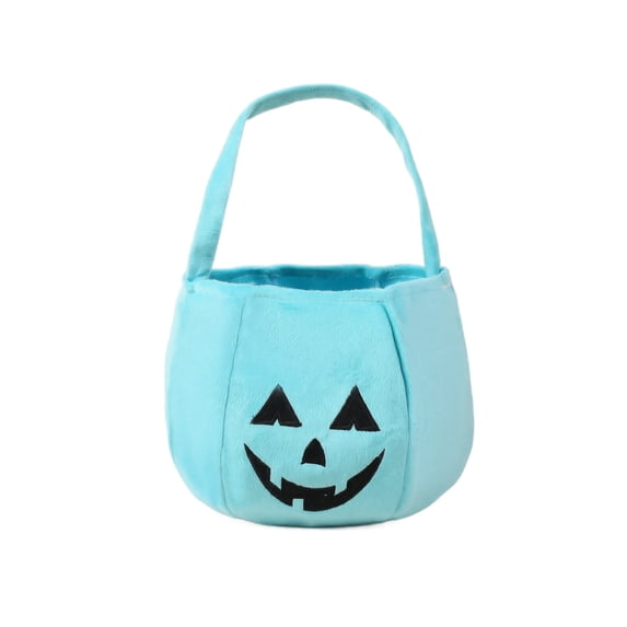 Halloween Candy Bag, Ghost Pumpkin Blue Handheld Tote for Festival Party Costume Prop Candy Snack Storage Decoration