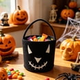 thumbnail image 1 of Halloween Candy Bag Large Capacity Felt Pumpkin Ghost Storage Basket 7.9x7.1in with Handle for Trick or Treat Party by OVFUIZ, 1 of 6