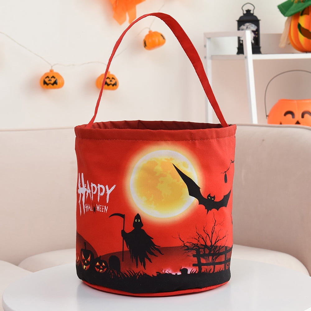 Shappy 2 Pieces LED Light Halloween Candy Bags Light up Halloween Party  Bags Multipurpose Reusable Halloween Bucket Trick or Treat Bags for Kids