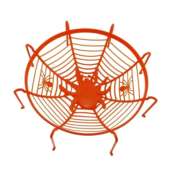 Halloween Candy Bowl Dish Spider Web Halloween Decorations Indoor Decor, Party Supplies Favors Table Desk Haunted House Trick Or Treat Basket Plastic