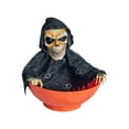 thumbnail image 1 of Halloween Candy Bowl, Motion Activated Skeleton Candy Dish, Large Capacity LED Red Light Sound Effect Haunted Candy Holder, Durable Resin Plastic Halloween Decorations, 1 of 3