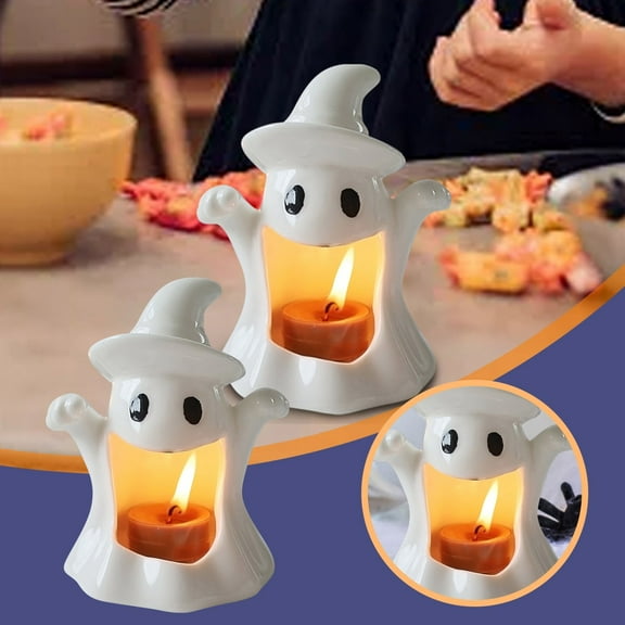 Halloween Candy Bowl Set - 1-3-Piece Ghost-Shaped Ceramic Candy Dishes for Halloween Party Decor, Tiered Tray Accessories & Spooky Tableware for Trick or Treat