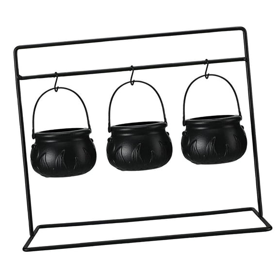 Halloween Candy Bowls for Kids Party Favors with Iron Holder Candy Bucket Jar 3 bowls