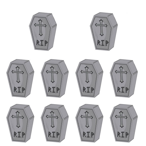 Halloween Candy Boxes 10 Pack, 6.3" Coffin Shape Treat Paper Boxes with Cross Design, Goodie Containers for Trick or Treat, Party Supplies, Spooky Gift Holders for Festive Celebrations, D