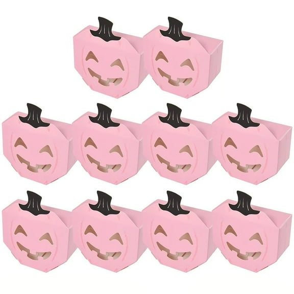 Halloween Candy Boxes Table Pumpkin Sweet Boxes For Halloween 10 Pieces Scary Design Festive Snack Container Decoration
