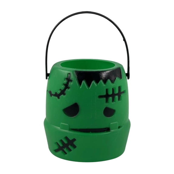 Halloween Candy Bucket 6 Pcs, Mini Halloween Candy Holder, Pumpkin Ghost Cauldron Plastic Bucket Party Supplies Halloween Treat Bucket for Trick or Treat Halloween Party Supplies