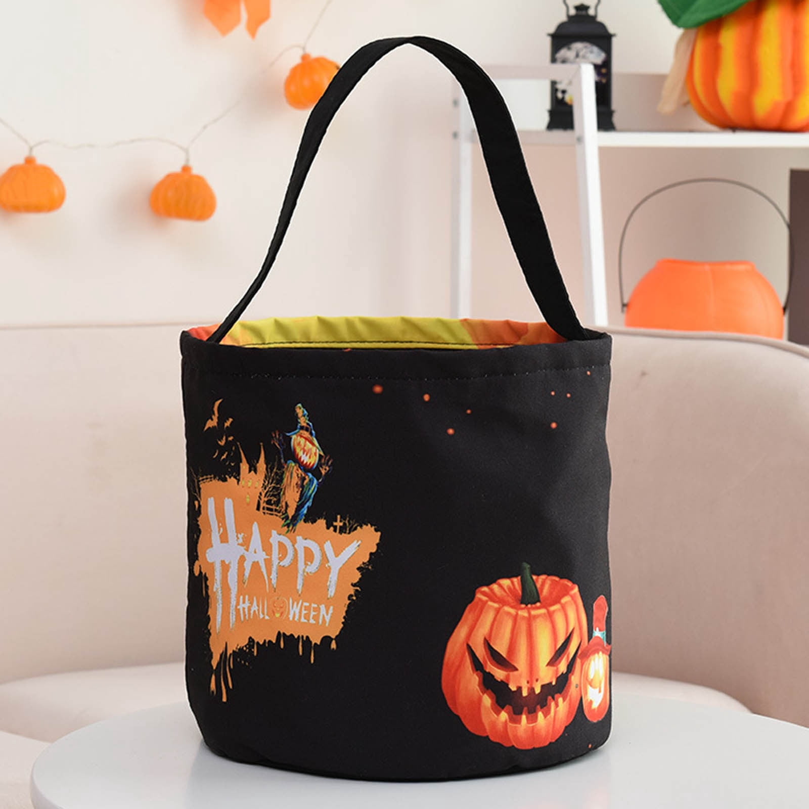 Halloween Candy Bucket with LED Light,Halloween Trick or Treat Bucket ...