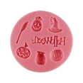 thumbnail image 1 of Halloween Candy Chocolate Molds 3D, 7-Cavity Halloween Silicone Molds Shaped with Skull Pumpkin Broom Witch Hat for Baking Jelly Chocolate Gummy Dessert-Pink-1 Pcs, 1 of 9