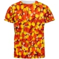 thumbnail image 1 of Halloween Candy Corn All Over Adult T-Shirt - Small, 1 of 2