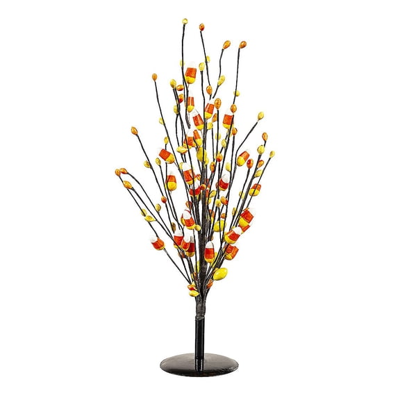Halloween Candy Corn Artificial Stem Table Decor with Base
