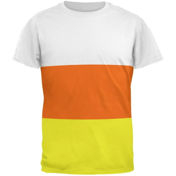Halloween Candy Corn Costume All Over Adult T-Shirt - 2X-Large
