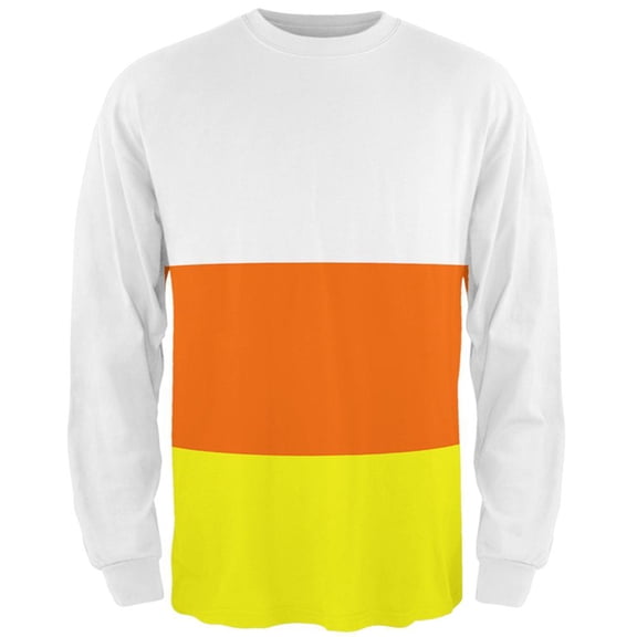 Halloween Candy Corn Costume All Over Mens Long Sleeve T Shirt Multi SM