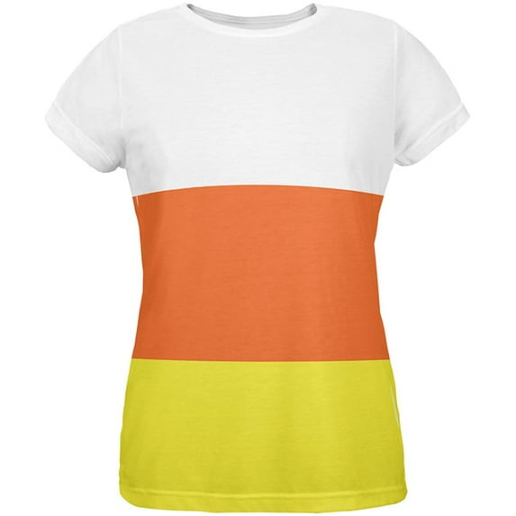 Halloween Candy Corn Costume All Over Womens T-Shirt - Medium