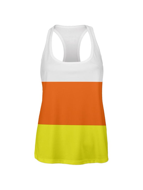 Halloween Candy Corn Costume All Over Womens Work Out Tank Top Multi LG