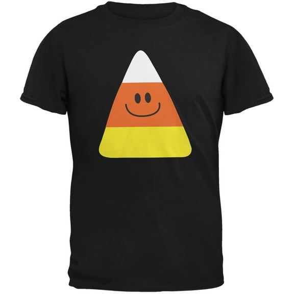 Halloween Candy Corn Costume Black Youth T-Shirt - Youth X-Large