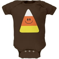 Halloween Candy Corn Costume Brown Soft Baby One Piece - 18-24 months