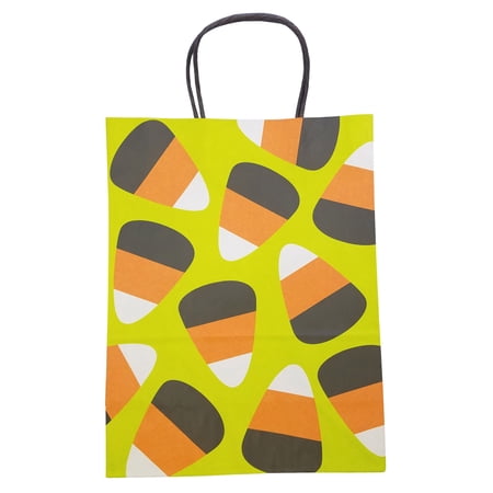 Creative Converting Brand Halloween 'Candy Corn' Kraft Paper Gift Bag (1ct) 13 x 10.5 x 5 inches
