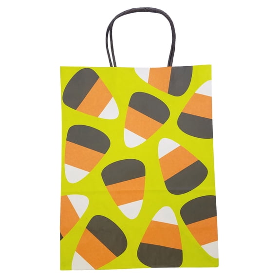Creative Converting Brand Halloween 'Candy Corn' Kraft Paper Gift Bag (1ct) 13 x 10.5 x 5 inches