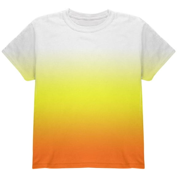 Halloween Candy Corn Ombre Costume All Over Youth T Shirt Multi YXL