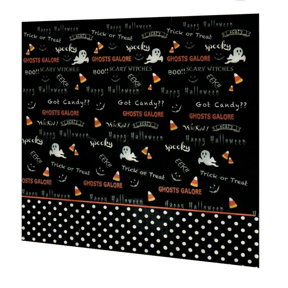 Halloween Candy Corn Polyester Fabric Bathroom Shower Curtain, 72 x 72 inches
