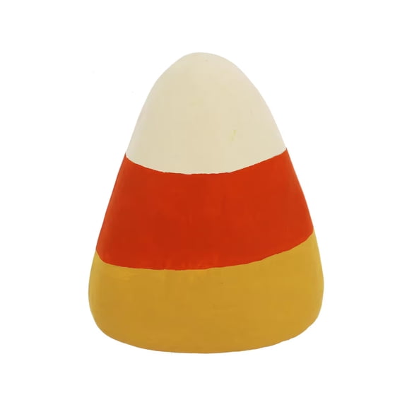 Halloween Candy Corn Throw Pillow Soft Stuffed Cushion, Classic White Orange Yellow 3-Color Triangular Decorative Pillow for Fall Thanksgiving Home Sofa Bed Accent
