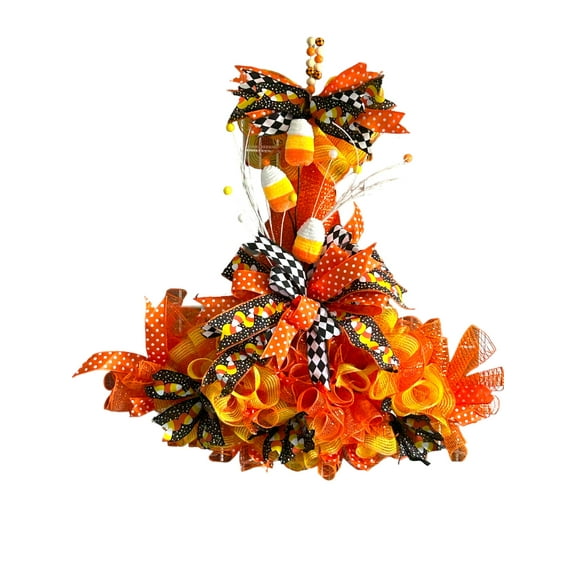 Halloween Candy Corn Witch Hat