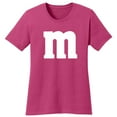 thumbnail image 1 of Halloween Candy Costume M T-Shirt for Womens - Colorful Cosplay Party Tee with Bold Letter Graphic, Hot Pink Small, 1 of 3