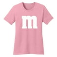 thumbnail image 1 of Halloween Candy Costume M T-Shirt for Womens - Colorful Cosplay Party Tee with Bold Letter Graphic, Pink Medium, 1 of 3
