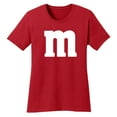 thumbnail image 1 of Halloween Candy Costume M T-Shirt for Womens - Colorful Cosplay Party Tee with Bold Letter Graphic, Red Small, 1 of 3