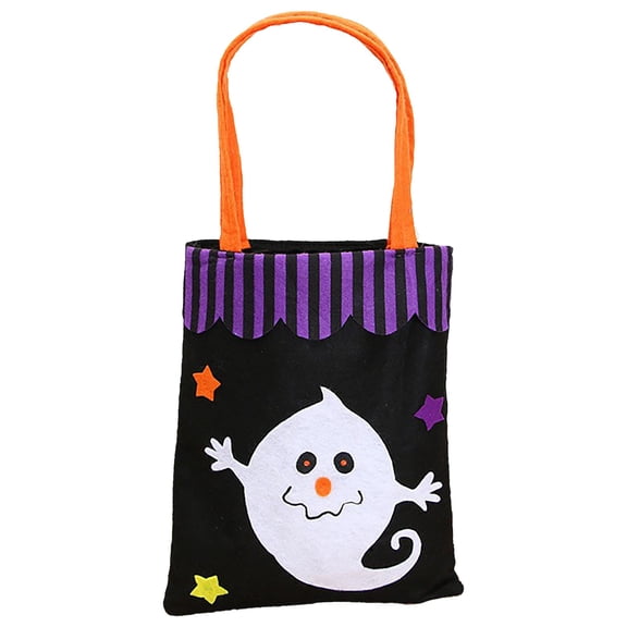 Halloween Candy Drawstring Pouch, Fabric Bag for Trick or Treat, Reusable