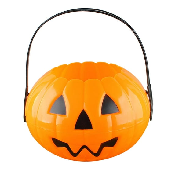 Halloween Candy Holder Container with Classic Jack O Lantern Design for Childrens Party Favors Festival Decor