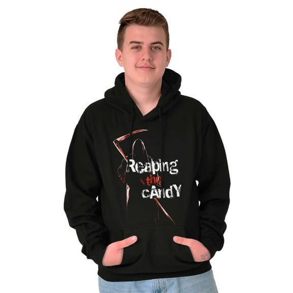 Halloween Candy Lover Grim Reaper Hoodie Sweatshirt Women Men Brisco Brands S