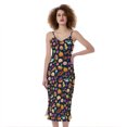 thumbnail image 1 of Halloween Candy Pattern Print Slim Fit Midi Cami Dress, Halloween Decorative Fashion Summer Maxi Sexy Casual Dress For Women, 1 of 4