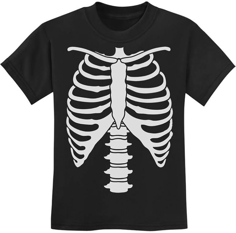 Halloween Candy Ribcage X-Ray Skeleton T-Shirt for Bahrain | Ubuy
