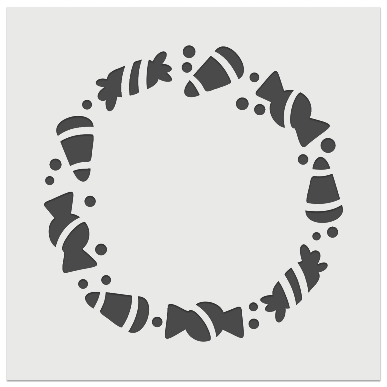 Halloween Candy Round Border DIY Cookie Wall Craft Stencil - 5.5 Inch ...