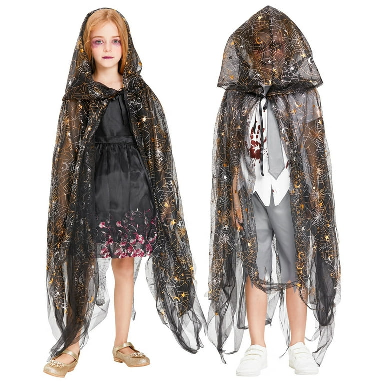 Wizard Cloak Kids Black with Gold Wizard Cloak Kids Black with Gold
