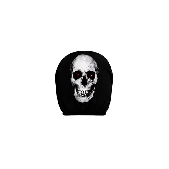 Halloween Car Decor Spooky Skull Headrest Covers 2 Pack Gothic Car Accessories Vehicle Interior Decor for Holiday Themed Car Interior Upgrade