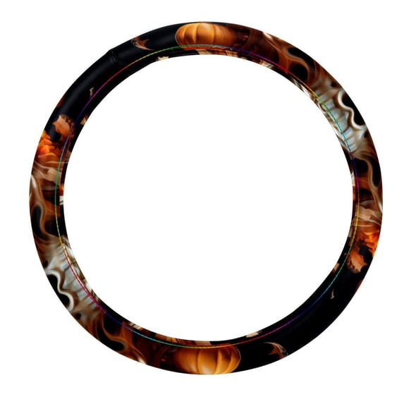 Halloween Car Wheel Covers Steering Wheel Cover 14.5 Inch Printing PVC Leather Auto Accessories