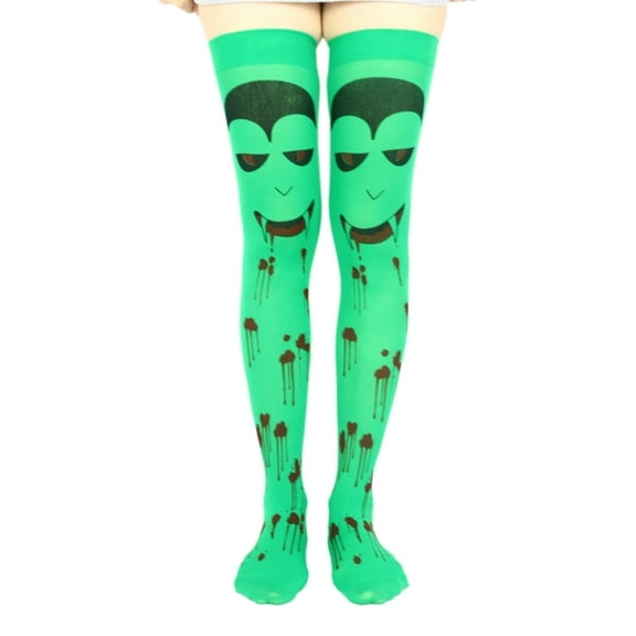Halloween Carnival Scary Bat Thigh High Stockings Woman Girls Hold Up Stocking Over Knee Socks Fancy Dress