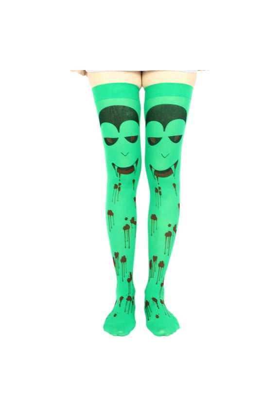 Halloween Carnival Scary Bat Thigh High Stockings Woman Girls Hold Up Stocking Over Knee Socks Fancy Dress