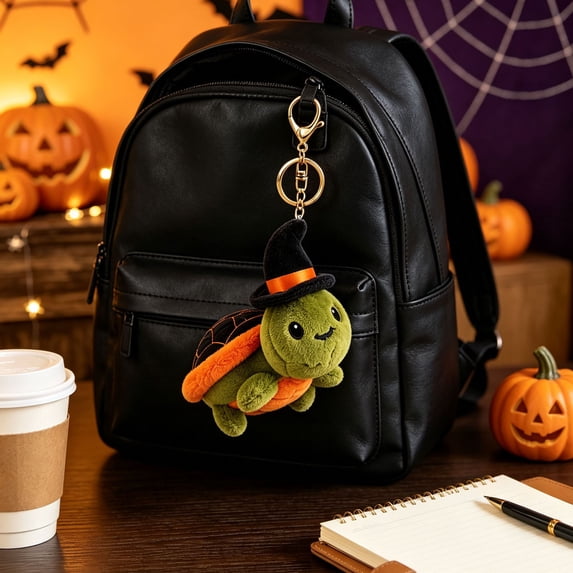 Halloween Carnival Wizard Turtle Toy, Cute Doll Bag Accessories Decorations for Bag Charm, Keychain, Backpack, Trick or Treat, Party Favor and Spooky Gift, A